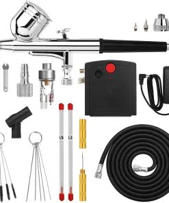 Above Ground Pool Store 39 Airbrush, AGPTEK Mini Airbrush With Air Compressor, Portable Airbrush Kit For Cake Decorating, Craft Tools, Makeup, Painting And Manicure